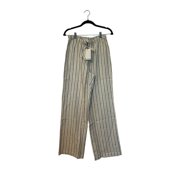 New Reformation Olina Linen Striped Pants - Picture 4 of 6